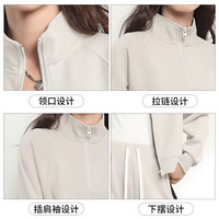 MJ STYLE立领开衫外套女2025春季宽松休闲百搭短款小个子运动风长袖上衣