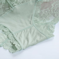 夏.娃.之.秀(EVE'S MAGIC)内裤女纯色轻薄款透气舒适性感中腰裸感女生三角短裤衩 薄荷绿(K3029) 1条 L