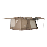 NatureHike挪客2代屋脊6自动速开帐篷一室两厅钛黑胶防晒双层户外过夜 钛黑胶/一室两厅/3-4人