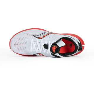 索康尼（SAUCONY）Saucony索康尼 菁华13男款跑步轻便透气运动鞋 KINVARA 13 20723 WHT-小红底 40.5 (US7.5)