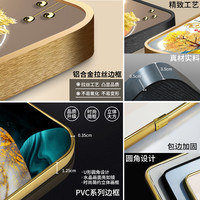 现代轻奢钟表挂钟客厅家用时尚万年历电子钟餐厅装饰画日历表时钟 横长110cm*竖高55cm