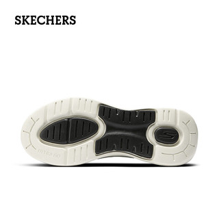 斯凯奇（Skechers）男鞋透气网面闪穿鞋2025春季缓震舒适轻便一脚蹬百搭休闲鞋 BLK黑色 42.5