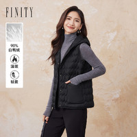 88VIP：Infinity FINITY菲妮迪90白鸭绒羽绒服2024年冬季新款连帽中长款保暖外套女