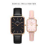 Daniel Wellington 丹尼尔惠灵顿 DW手表情侣对表 QUADRO珠光贝母皮质方盘情侣对表套装 情侣礼物