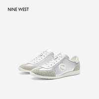 NINE WEST 女鞋复古德训鞋2025春季新款平底百搭运动休闲鞋软