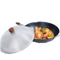 YOSHIKAWA 吉川日本进口乡技系列高纯铁铁锅 炒锅不粘锅无涂层 电磁炉通用 新款乡技炒锅+原装锅盖 33cm