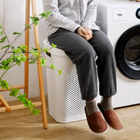 芙昕脏衣篓家用卫生间浴室洗澡洗衣篮家居收纳手提脏衣篮脏衣服收纳筐 白色大号【配内衣篮】