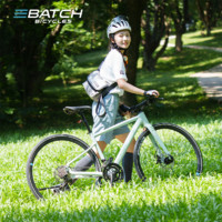 百琦(batch) F1 平把公路车自带前后车灯城市休闲学生通勤自行车