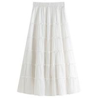 范思蓝恩蛋糕裙半身裙女夏季2024年新款仙女裙遮肚藏肉长裙