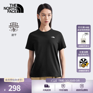 THE NORTH FACE 北面 女短袖T恤8CK8 JK3/宇宙黑 2XL /175