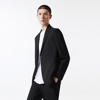 杰克·琼斯（JACK&JONES）男装24春夏平驳领商务正装后中开叉西服外套上衣男224108008 E40黑色 常规 E40黑色 180/100A/L