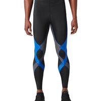 CW-X 男式 Stabilyx 关节支撑压缩运动紧身裤,X大码,黑色/灰色/灰色