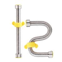 灵轩 4分304不锈钢波纹管角阀连接热水器冷热进出水管防爆金属软管