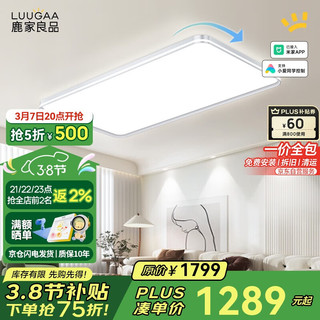 鹿家良品 LUUGAA 雅致客厅吸顶灯 现代简约 全光谱护眼