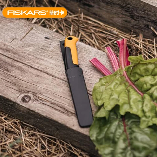 Fiskars欧洲收割刀采集刀嫁接刀便携户外刀园艺露营采集刀水果刀K82