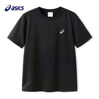 asics亚瑟士童装夏季男女儿童吸湿速干飓风秒干柔软舒适凉感短袖T恤 001黑色 170 cm