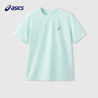 asics亚瑟士童装夏季男女儿童吸湿速干飓风秒干柔软舒适凉感短袖T恤 313绿色 170 cm