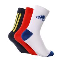 阿迪达斯 adidas男款大童休闲通气运动袜三双装