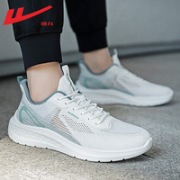 回力男鞋运动鞋男款2024夏季网面透气男士超轻减震跑步鞋子男 0458黑色 44