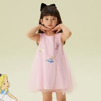 美特斯邦威旗下moomoo夏季童装女童爱丽丝可爱针织针织网纱裙