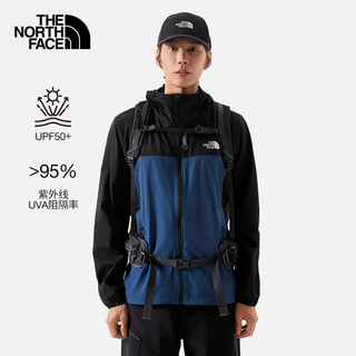 北面（The North Face）防晒衣UPF50+皮肤衣男户外舒爽凉感防风24春夏|87VY MPF/宇宙黑 XL /180 XL/180