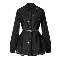 JOSEPH ABBOUD 2025春秋小众轻奢宽松长袖翻领外罩衫衬衫女