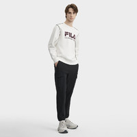 FILA 男装男式卫衣男士时尚休闲舒适耐磨针织长袖圆领套头上衣