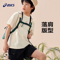 亚瑟士（asics）童装2025年夏季男女童舒适棉感运动舒适抗菌T恤332251172308 4017绿色 150