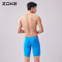 洲克（ZOKE）泳裤男款防尴尬五分抗氯速干专业训练游泳裤男士泳衣及膝2025泳裤 蓝色 117536977-4 M 腰围70-75 蓝色 122536981-4 M   腰围70-75cm