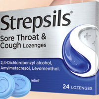 使立消 Strepsils 润喉糖化痰止咳含片 咽喉炎 喉咙痛咳嗽  清咽利喉  特含薄荷醇强劲舒爽24粒