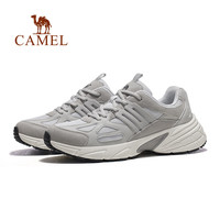 骆驼（CAMEL）2024秋季厚底老爹鞋男女复古百搭户外休闲鞋子 F14C397647 41 黑色，男