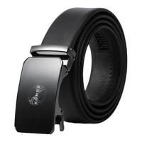 红谷男式皮带真皮青年商务自动扣腰带头层牛皮潮流裤带