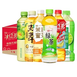 统一 茶饮料茉莉绿茶500ml*15瓶整箱批冰红茶夏季降温风味饮料饮品