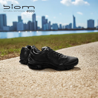 移动端、京东百亿补贴：ecco BIOM C 25年早春牛皮防滑耐磨运动鞋男 健步800464 黑色41