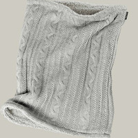 COGIT 日本COGIT时尚多用保暖围脖灰色简约羊羔绒纯色加厚针织款进口女