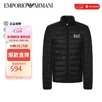 EMPORIO ARMANI 安普里奥·阿玛尼（Emporio Armani）EA7早春轻薄羽绒服户外防风宽松外套送男友礼物款黑色银字S