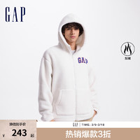 Gap 羊羔绒 连帽卫衣外套  白色