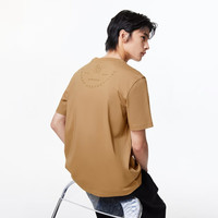 杰克·琼斯凉感刺绣短袖T恤男装224101136 第戎棕E11 190/108A/XXL  2XL (190/108A)