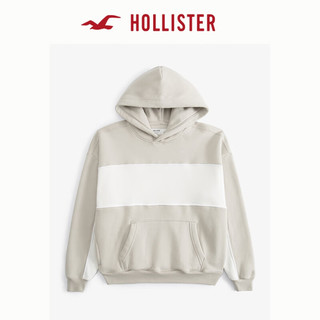 HOLLISTER24春秋款抓绒美式连帽卫衣男装女装KI322-4261 浅棕色条纹 S (175/92A)