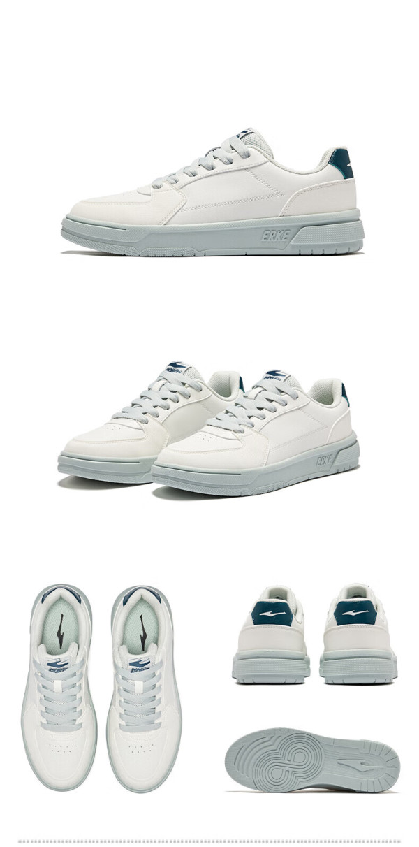 鸿星尔克板鞋鞋子男2025春季经典小白鞋天和休闲鞋厚底百搭运动鞋微晶