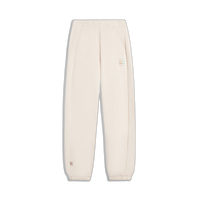 李宁 LI-NING束脚卫裤女子春季运动裤刺绣标志长裤宽松休闲跑步裤 【双logo】加绒-束脚天鹅白-2 L 【加绒】天鹅白-2