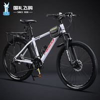 飞鸽 FLYING PIGEON山地自行车成人变速男女变速青少年中小车越野户外骑行赛单车 征途800-辐条轮-羽白【高碳钢】 27.5寸（适合170cm-190cm） 24速通勤款