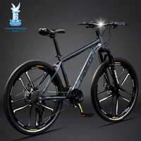 飞鸽 FLYING PIGEON山地自行车成人变速男女变速青少年中小车越野户外骑行赛单车 征途800-十刀轮-雅灰【铝合金】 24寸(适合145cm-165cm) 24速通勤款