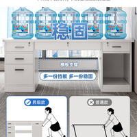 礼想木办公桌老板桌简约现代办公室桌椅组合单人工位台式电脑桌家用书桌 【双人-五抽大柜门】白120*60cm