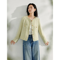 茵曼（INAN）优雅小香风短款外套2025春季女装新款高级感千金气质外套上衣