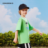 匡威（Converse）儿童装男童经典短袖T恤夏季中大童夏装男孩儿童上衣凉感t恤 春意绿 120 /60 【身高110-116cm】 120/60