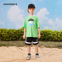 匡威（Converse）儿童装男童经典短袖T恤夏季中大童夏装男孩儿童上衣凉感t恤 春意绿 150 /72 【身高140-152cm】 150/72