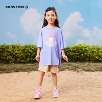 匡威（Converse）儿童装男童经典短袖T恤夏季中大童夏装男孩儿童上衣凉感t恤 兰花紫 150 /72 【身高140-152cm】
