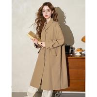 Et Boite 气质时尚纯色风衣外套女秋冬宽松百搭休闲大衣潮