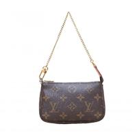 LOUIS VUITTON 路易威登 中古95新LV/路易威登手提包Pochette小  麻 将包PVC老花